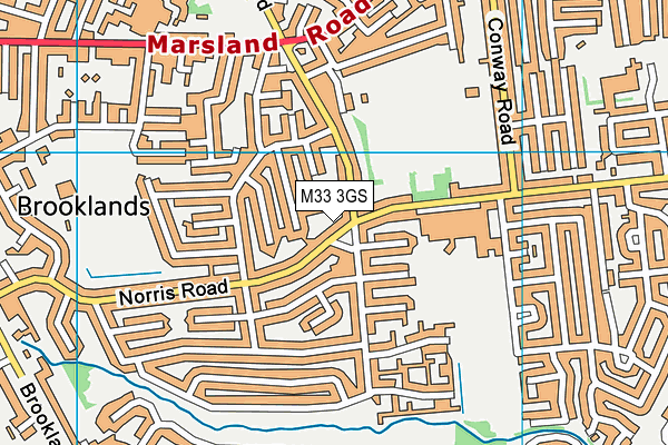 M33 3GS map - OS VectorMap District (Ordnance Survey)