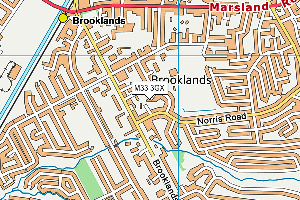 M33 3GX map - OS VectorMap District (Ordnance Survey)