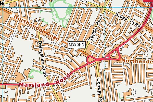 M33 3HD map - OS VectorMap District (Ordnance Survey)