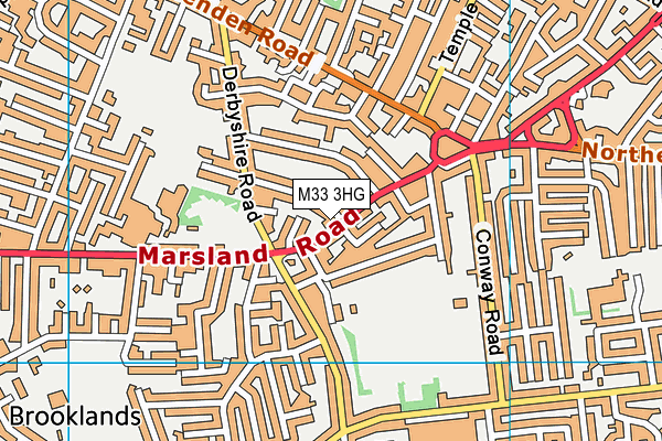 M33 3HG map - OS VectorMap District (Ordnance Survey)