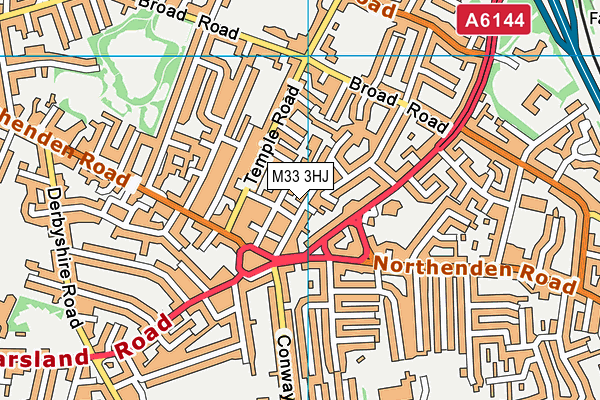 M33 3HJ map - OS VectorMap District (Ordnance Survey)