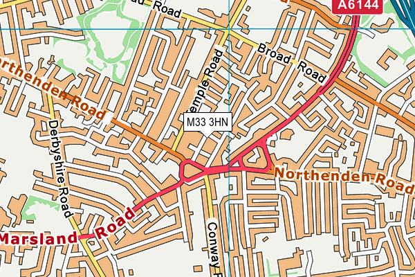 M33 3HN map - OS VectorMap District (Ordnance Survey)