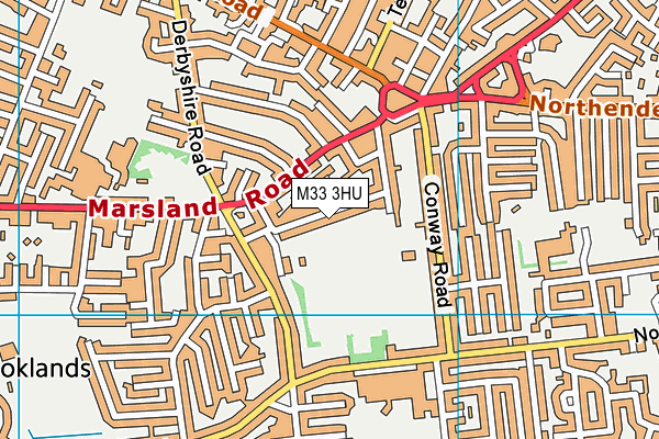 M33 3HU map - OS VectorMap District (Ordnance Survey)