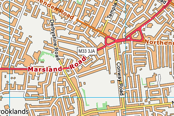 M33 3JA map - OS VectorMap District (Ordnance Survey)