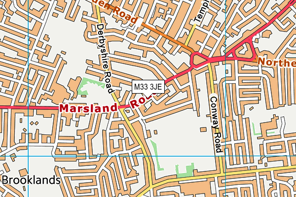 M33 3JE map - OS VectorMap District (Ordnance Survey)