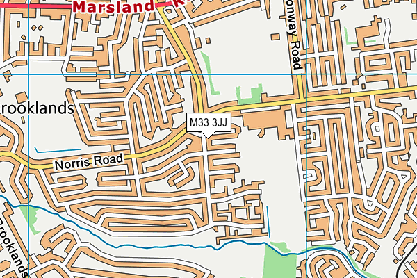 M33 3JJ map - OS VectorMap District (Ordnance Survey)