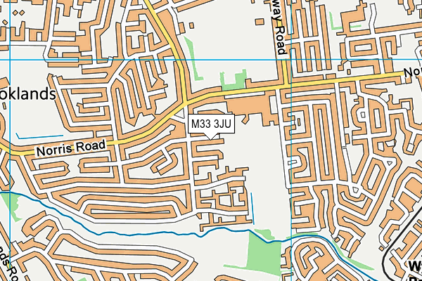 M33 3JU map - OS VectorMap District (Ordnance Survey)