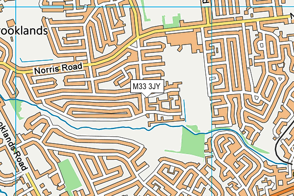 M33 3JY map - OS VectorMap District (Ordnance Survey)