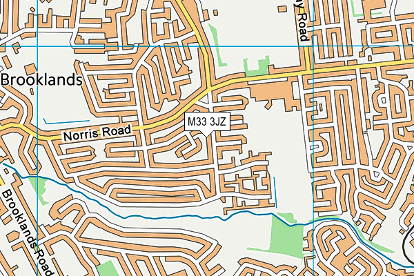 M33 3JZ map - OS VectorMap District (Ordnance Survey)