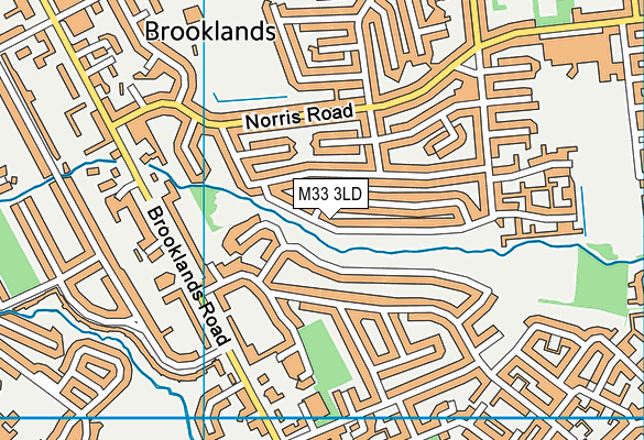 M33 3LD map - OS VectorMap District (Ordnance Survey)