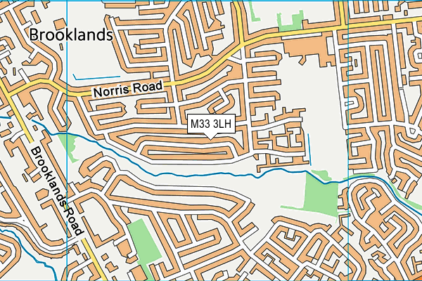 M33 3LH map - OS VectorMap District (Ordnance Survey)