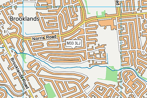 M33 3LJ map - OS VectorMap District (Ordnance Survey)