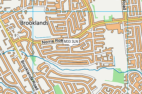 M33 3LN map - OS VectorMap District (Ordnance Survey)
