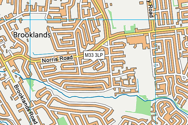 M33 3LP map - OS VectorMap District (Ordnance Survey)
