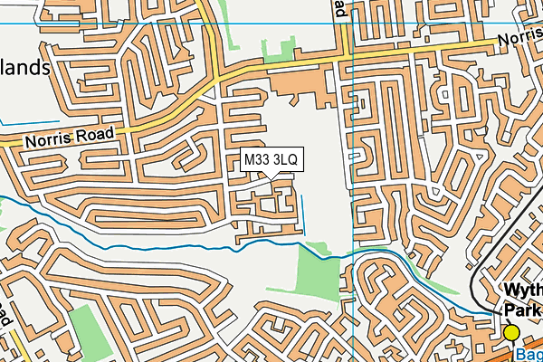M33 3LQ map - OS VectorMap District (Ordnance Survey)