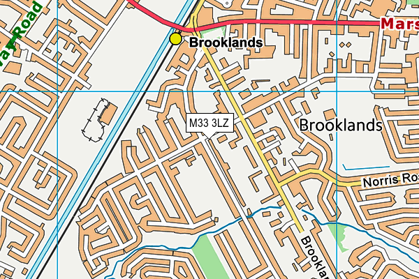 M33 3LZ map - OS VectorMap District (Ordnance Survey)