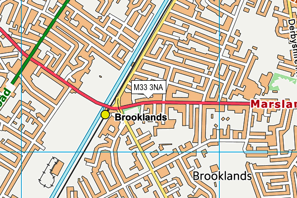 M33 3NA map - OS VectorMap District (Ordnance Survey)