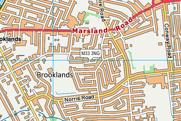 M33 3NG map - OS VectorMap District (Ordnance Survey)