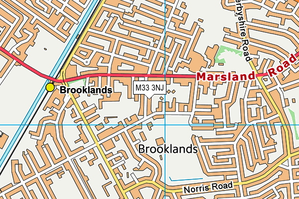 M33 3NJ map - OS VectorMap District (Ordnance Survey)