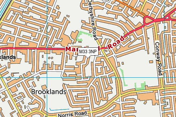 M33 3NP map - OS VectorMap District (Ordnance Survey)