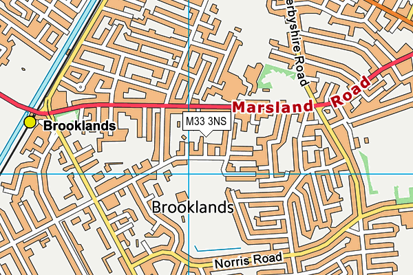 M33 3NS map - OS VectorMap District (Ordnance Survey)