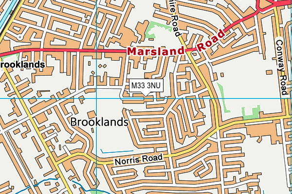 M33 3NU map - OS VectorMap District (Ordnance Survey)