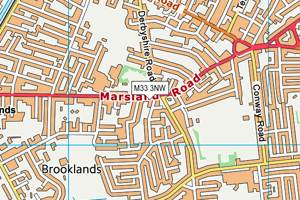 M33 3NW map - OS VectorMap District (Ordnance Survey)
