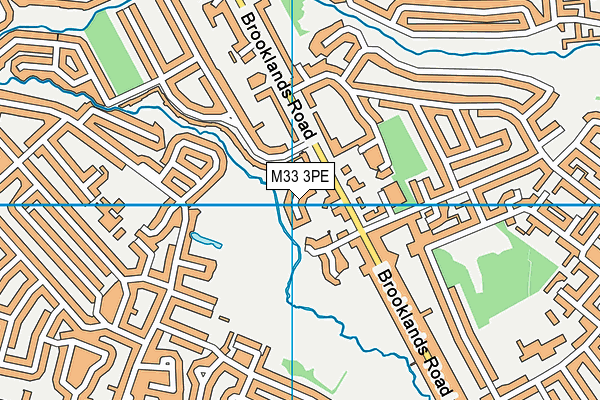 M33 3PE map - OS VectorMap District (Ordnance Survey)