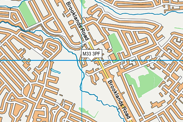 M33 3PF map - OS VectorMap District (Ordnance Survey)