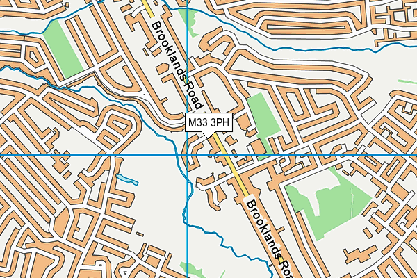 M33 3PH map - OS VectorMap District (Ordnance Survey)