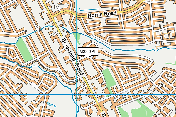 M33 3PL map - OS VectorMap District (Ordnance Survey)