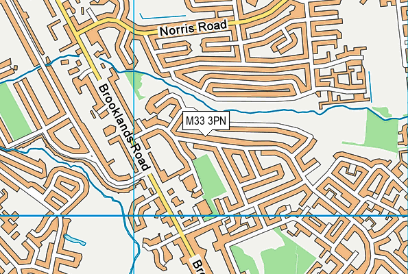 M33 3PN map - OS VectorMap District (Ordnance Survey)