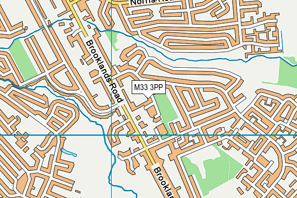 M33 3PP map - OS VectorMap District (Ordnance Survey)