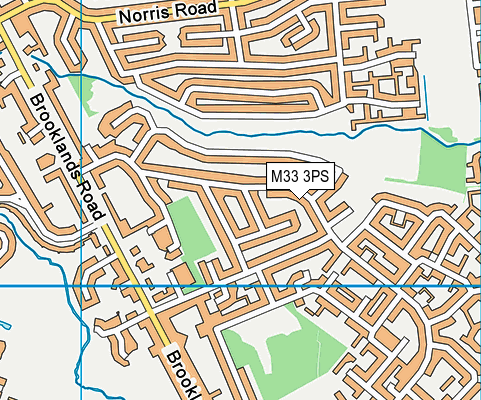 M33 3PS map - OS VectorMap District (Ordnance Survey)