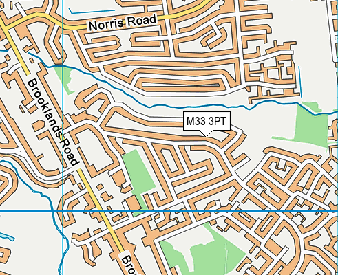 M33 3PT map - OS VectorMap District (Ordnance Survey)