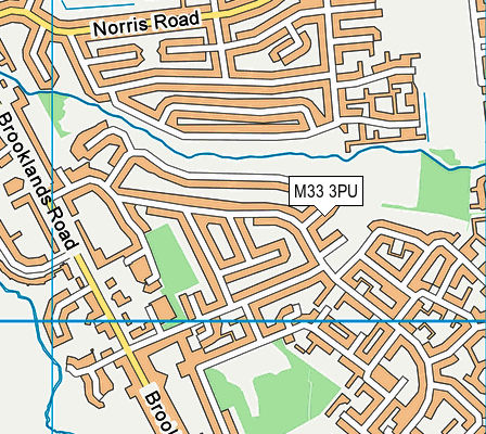 M33 3PU map - OS VectorMap District (Ordnance Survey)