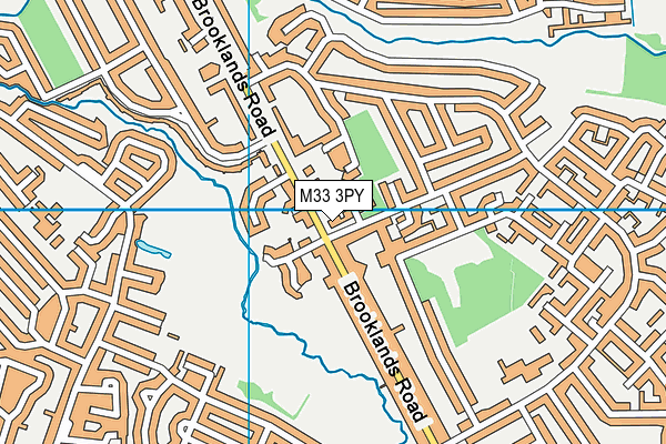 M33 3PY map - OS VectorMap District (Ordnance Survey)