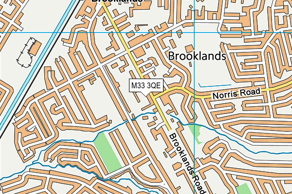 M33 3QE map - OS VectorMap District (Ordnance Survey)