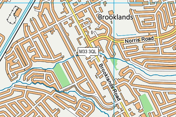 M33 3QL map - OS VectorMap District (Ordnance Survey)