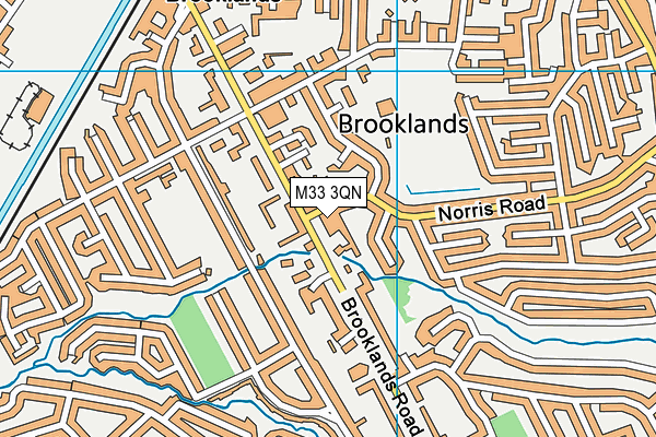 M33 3QN map - OS VectorMap District (Ordnance Survey)