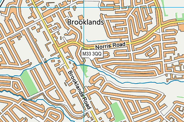 M33 3QQ map - OS VectorMap District (Ordnance Survey)