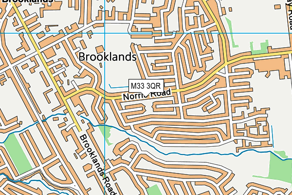 M33 3QR map - OS VectorMap District (Ordnance Survey)