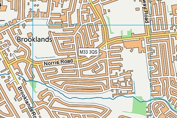 M33 3QS map - OS VectorMap District (Ordnance Survey)