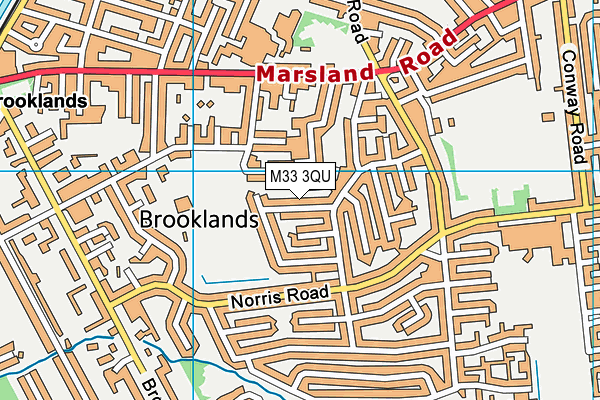 M33 3QU map - OS VectorMap District (Ordnance Survey)