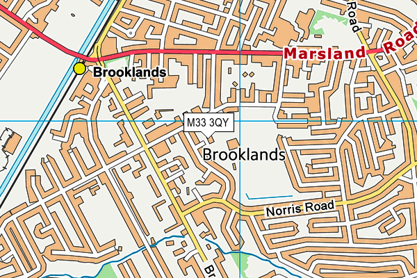 M33 3QY map - OS VectorMap District (Ordnance Survey)