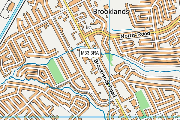 M33 3RA map - OS VectorMap District (Ordnance Survey)