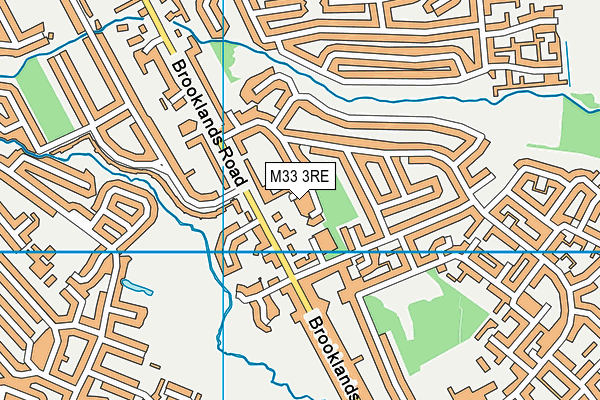 M33 3RE map - OS VectorMap District (Ordnance Survey)