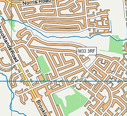 M33 3RF map - OS VectorMap District (Ordnance Survey)