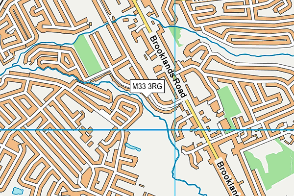 M33 3RG map - OS VectorMap District (Ordnance Survey)