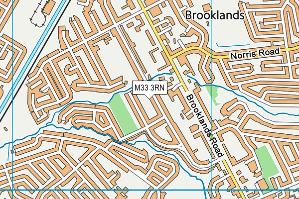 M33 3RN map - OS VectorMap District (Ordnance Survey)